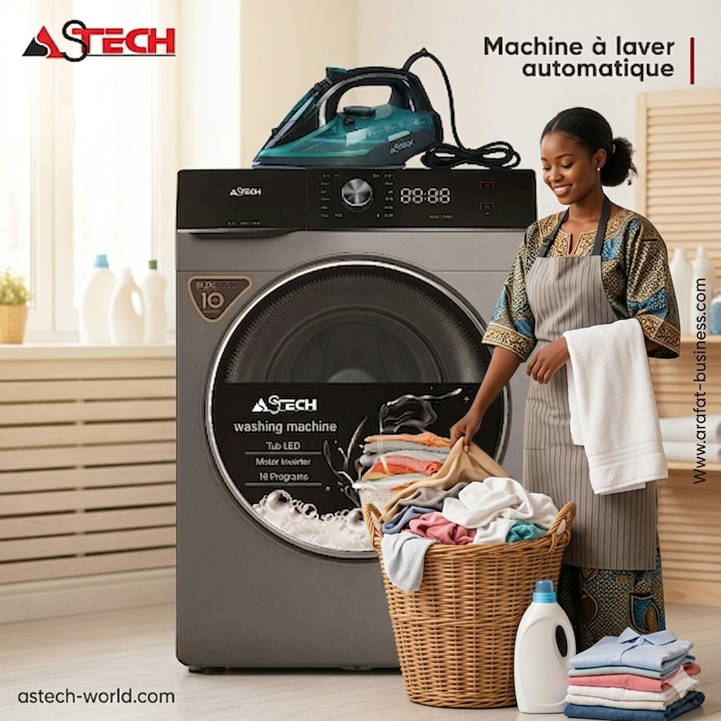 Lave linge 1Okg+ fer à repasser offerte 