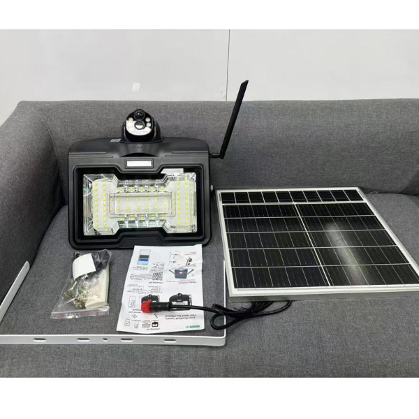 Caméra solaire + Éclairage LED 2-en-1