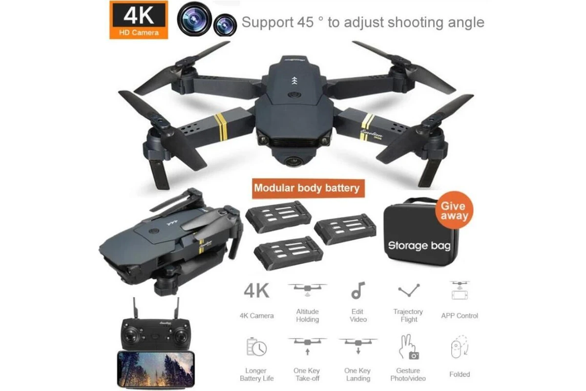 Drone 4K HD caméra Grand Angle 1080P WiFi
