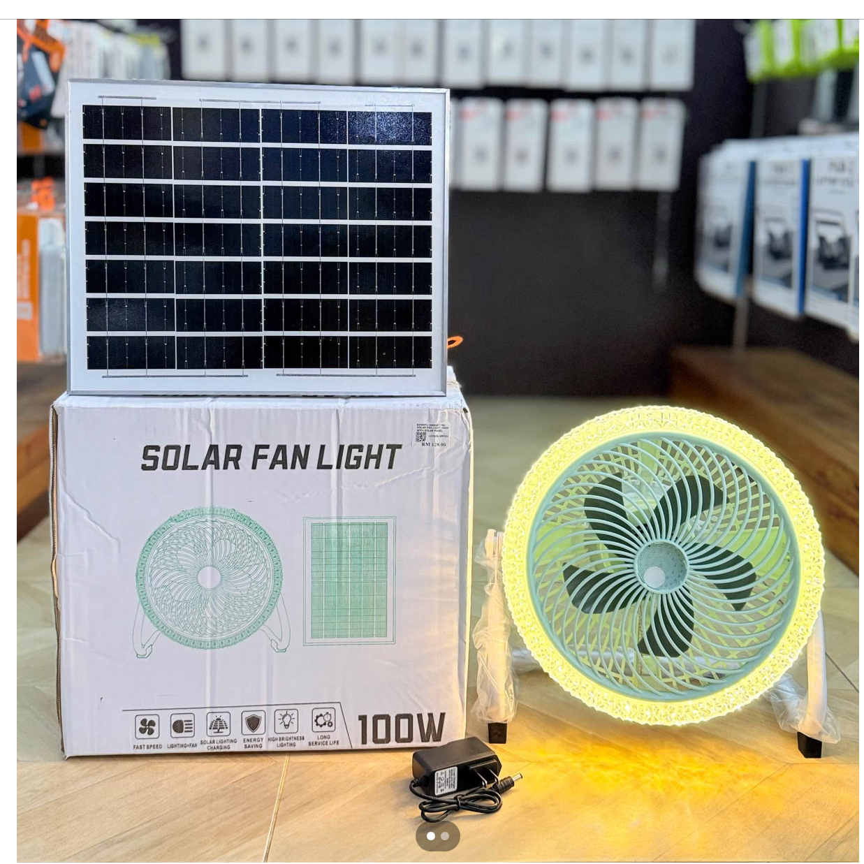 ventilateur  rechargeable de 100W même a solaire 
