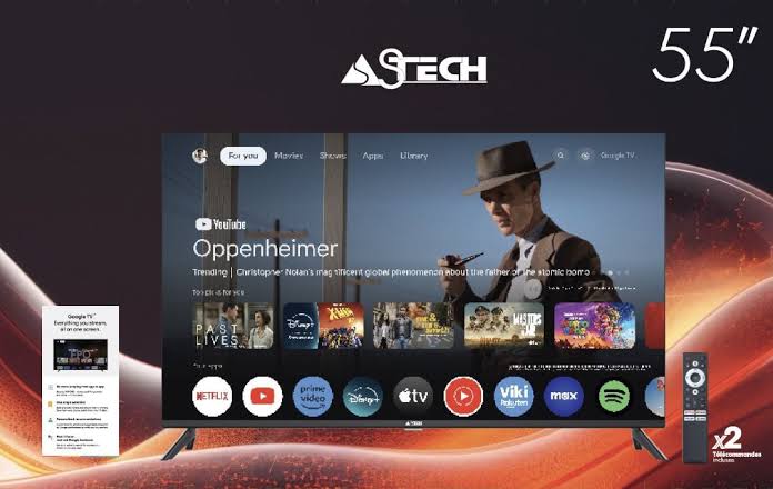 Google TV ASTECH QLED 55 Pouces 