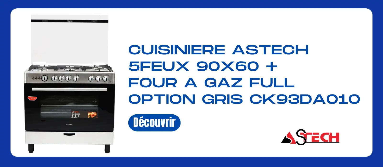 Cuisinière 5 feu 90X60